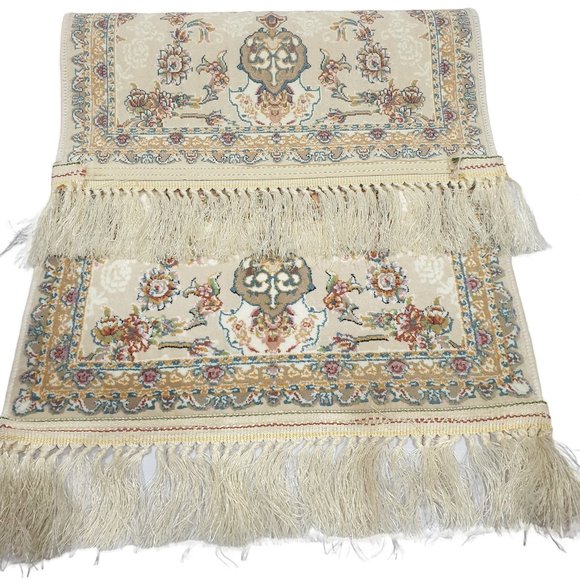 100% Wool Door Rug Mat Exquisite Beige Green 2x1 Turkish Mat 221118AMNHTP10CBGB